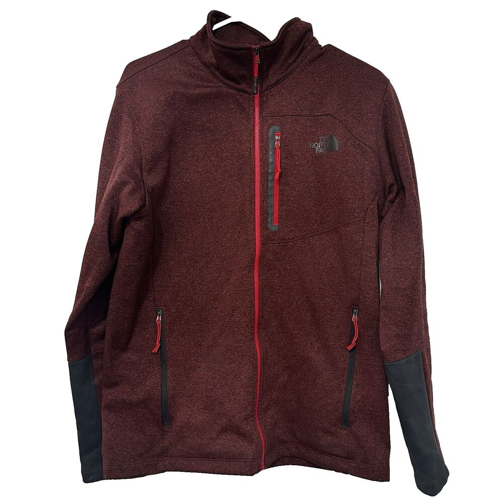 The North Face Men's Red Full Zip Jacket Sweater Jacket Fall 2025 Medium
